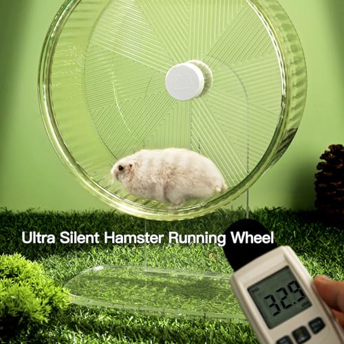 Super-Silent Hamster Exercise Wheel: Silent Spin Toys Hamster Running Wheels with Height Adjustable Stand for Hamsters Gerbils Mice Or Other Small Animals -6.5inch Green - color: Green, size: 6.5inch