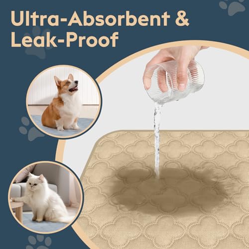 FunFurry Washable Guinea Pig Cage Liner - 4 Pack Reusable Washable Pee Pads，Waterproof Guinea Pig Bedding for Small Animal - Rabbit Bunny Hamster Puppy (Cream, 12" X 12" - 4 Pack) - color: Cream, size: 12" X 12" - 4 Pack
