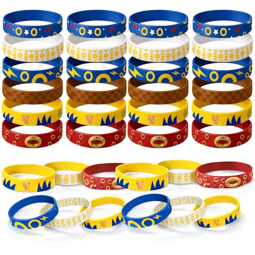 30 Pcs Hedgehog Silicone Bracelets, Party Favors Goodie Bag Fillers | Hedgehog Wristbands for Party Supplies, Goodie Bag Fillers, Prize Boxes, Favor Stations