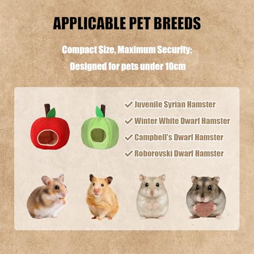 Hamster Hammock Warm Bed,Small Pet House Animals Cage Accessories,Rat Hideout,for Mini Small Animal Mice,Sugar Glider,Chinchilla,Dwraf Hamster(Red) - color: Red