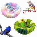 2 Pack Warm Bird Nest Bed for Cage Plush Hanging Parrot Bed Bird Snuggle Hut Hanging Sleeping Bird House for Parakeet, Conure, Budgie, Cockatiel, Lovebird, Finch, Hamster-Green&Pink - color: Green&Pink