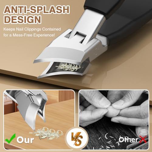 Ingrown Toenail Clippers, Eagle Beak Nail Clippers for Thick Nails Seniors | Angled Nail Cutter with 45° Slanted Head, 12mm Wide Jaw Opening, Precision Forged Blades for Men Women - style: Modern
