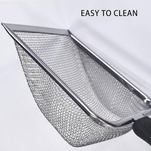 Cat Litter Scoop with Stainless Steel Mesh, 2.8mm Hole | Kitty Litter Scoop, Deep Shovel, Kitten Pooper Lifter, for Cat Litter, Chicken Coop Sand, Beach Sand
