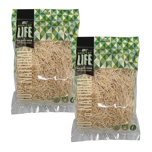 Aspen Wood Excelsior, Fine Cut, Small 2-Pack | Natural Aspen Wood Excelsior for Crafts & Animal Bedding, Cages, Soft & Absorbent, Dye-Free, Family Owned, USA Made