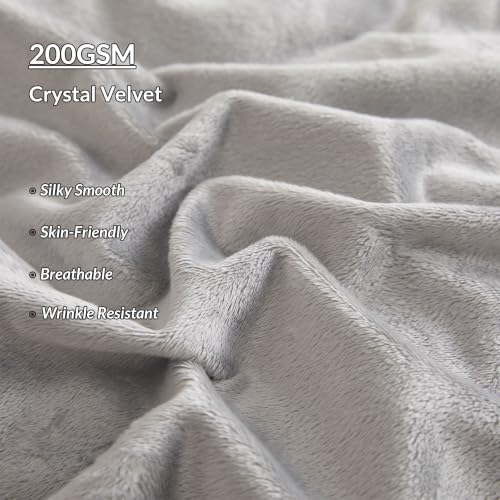 XeGe Luxury Bubble Fluffy Faux Rabbit Fur Bed Blanket Queen, Light Grey | 90"x90", Double-Sided, Hypoallergenic, No-Shed, Washable, Plush Shaggy Blanket for Bed Couch Sofa Snuggling Lounging Napping - color: Light Grey, size: Queen (90" X 90")