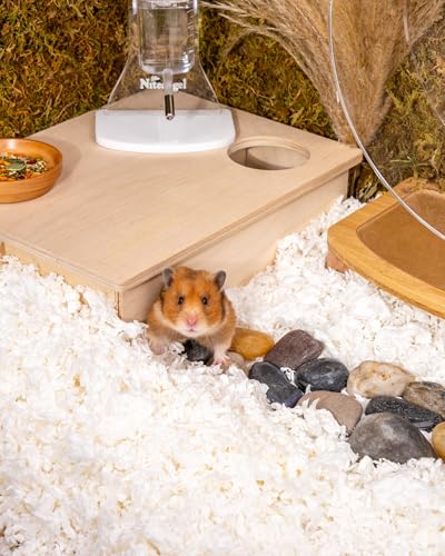 Niteangel Paper Pellets Hamster Bedding: 36L White/Green Absorb Odor | Respiratory-Friendly & Encourage Digging Instinct - DIY Tunnel System for Syrian Dwarf Hamster Gerbil Mice Rat or Small Pets - size: 36L - White/Green Paper Bedding