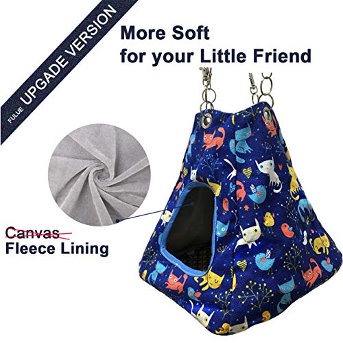 Small Animal Ferret Rat Guinea Pig Degu Gerbil Mice Hamster Chincilla Hammock Sleeper Cage Accessories (Blue Tent) - color: blue Tent