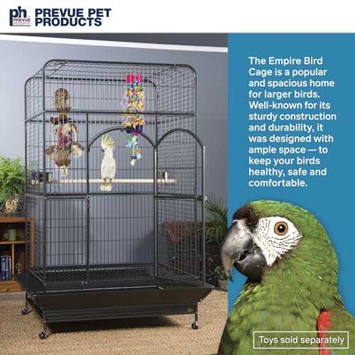 Prevue Pet Products Empire Bird Cage, X-Large, Black Hammertone,46" L x 36" W x 78 1/4" H