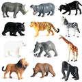 12 Pcs Figures Toys Realistic Mini Safari Zoo Animal Figurines, Plastic Learning Educational Playset Animal Themed Party Supplies Cake Topper Ornaments for Easter Egg Birthday Christmas - size: 12 Pcs Zoo Animal