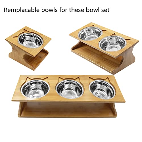 2-Pack Ceramic Pet Bowls for Cat and Dog - Food & Water Dish Set, Made of Food-Safe Bone China, Easy Clean & Dishwasher Safe, Ideal for Multiple Pets or Replacement