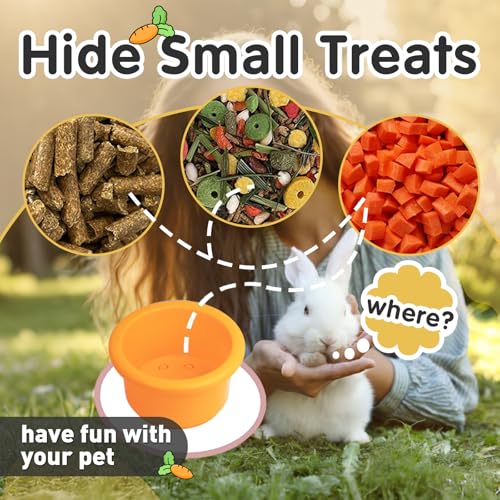 8 Pcs Colorful Stacking Cups for Rabbits, Colorful Bunny Cups for Rabbits and Small Animals, Nesting Rabbit Cups of Different Sizes, Bunny Stacking Cups for Hiding Food and Playing - color: Rainbow