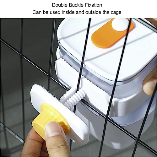 Small Animal Water Bottle for Cage, No Drip Leak Proof Hanging Water Dispenser with Stainless Steel Ball, for Rabbits, Guinea Pigs, Chinchillas, Cats, Dogs & Pets (White)