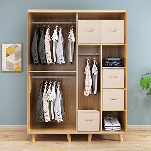 2pcs Zip Lidded Wardrobe Blankets Organizer Storage Bins, Folding & Sturdy | 22"X13"X12.6", clothing, duvets, sweaters, jeans organizer, foldable dustproof,washable,save space,3-side zip openning, rigid - color: Beige