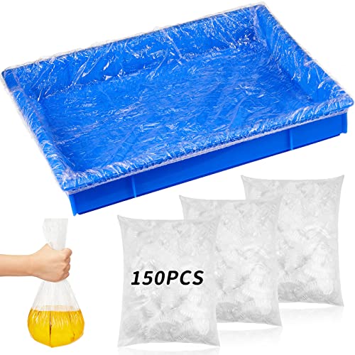 Tondiamo 150 Pcs Cage Liners for Small Animals Disposable Hamster Tray Clear Box Leak Proof Guinea Pig Cage Liner Bag Litter Toilet Film for Rabbit Bunny Hamster Hedgehog (Medium) - size: Medium
