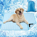 MCEAST Dog Cooling Mat 39" x 27.5" Self Cooling Pad for Dogs & Cats Non-Slip Cool-Chill Mats Summer Pet Blanket with Storage Bag Washable & Portable Cool Pet Pad for Floor Sofa Bed Car Travel, Large - size: Large