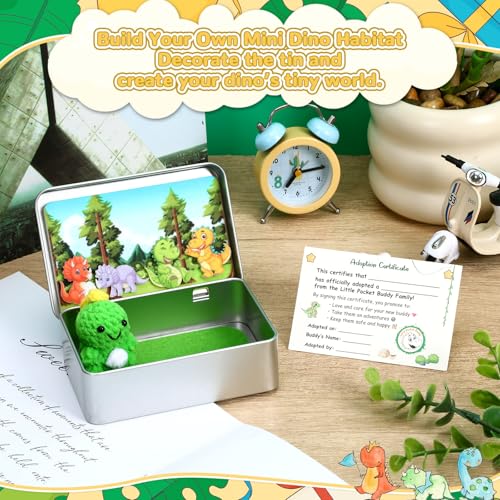 Little Pocket Dino, Cute Dinosaur Desk Companion Gift & Keepsake | Perfect giftable dinosaur companion for birthdays, holidays, and everyday surprise moments. - style: Dino