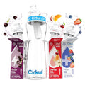 Cirkul 22oz. BPA-Free Plastic Water Bottle Starter Kit with Blue Lid, 3 Flavor Cartridges (1 LifeSip Fruit Punch, 1 FitSip Mixed Berry, 1 GoSip Black Cherry) Zero Calories and No Sugar - size: 22oz. Bottle + 3 Cartridges