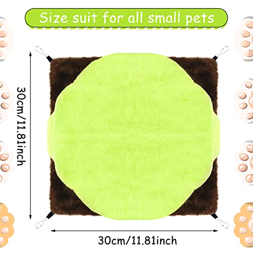 3 Tier Ferret Rat Hammock,Guinea Pig Cage Accessories,11.8x11.8 Inches,Pet Cage Hanging Bunkbed Hammock for Small Animals,Guinea Pig,Ferret,Kitten,Squirrel,Chinchilla,Rat,Parrot - color: green