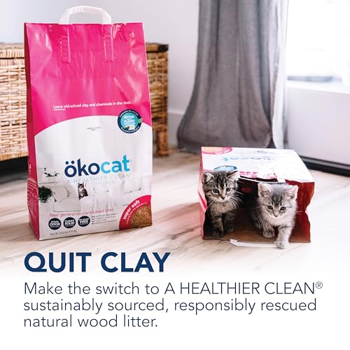 ökocat Super Soft Natural Wood Clumping Cat Litter, Odor Control, 15.8 Lbs - size: 15.8 lbs, style: Super Soft