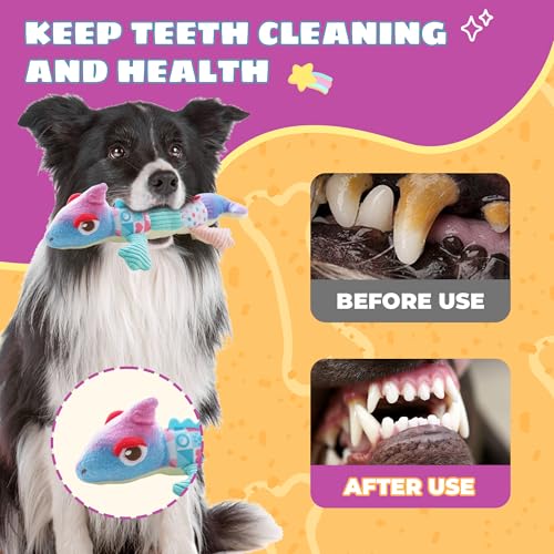 Squeaky Dog Toys Stuffed Plush Pet Toy, Eliminates Boredom for Small Medium Breed, Chewing and Playing Tug of War to Keep Them Busy (Chameleon) - color: Chameleon