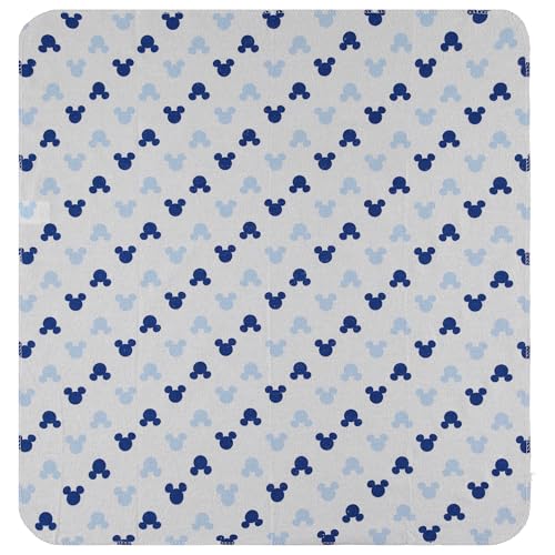 Disney Baby 4-Pack Receiving Blankets — 100% Cotton Flannel, 28" x 28" — Available in Mickey, Minnie, Pooh, Stitch or Angel — Soft Swaddle, Burp & Stroller Blankets — Gift-Ready with Ribbon Bow - color: Mickey Mouse Cool Poses