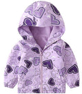 Happy Cherry Toddler Boy Girl Fleece Lined Jackets Waterproof Hooded Windbreaker Coat for Winter Fall 2023 - color: Thick Purple, size: 3-4T