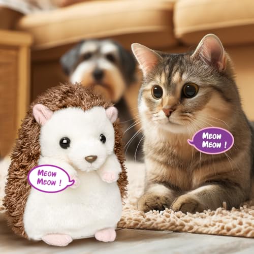 YH YUHUNG Easter Basket Stuffers Talking Hedgehog Repeats What You Say with Clear Voice Talking Toy Animated Repeating Toddler Toys for Ages 3 4 5 6 Kids and Boys Birthday Gift