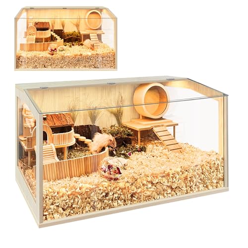Prolee Hamster Cage Chewproof, Large Hamster Cage,Guinea Pig Cages Openable Top with Acrylic Sheets Solid Built, Hamster Habitat 24" - size: 24.0"L x 16.0"W x 16.0"H