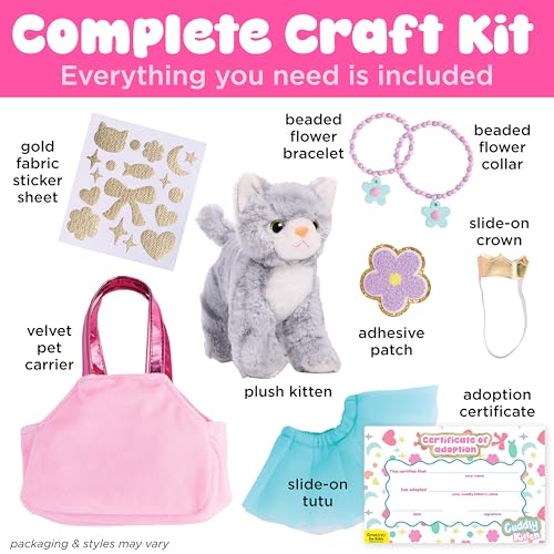 Creativity for Kids Cuddly Kitten Kit, Adopt & Accessorize Your Pet - style: Cuddly Kitten