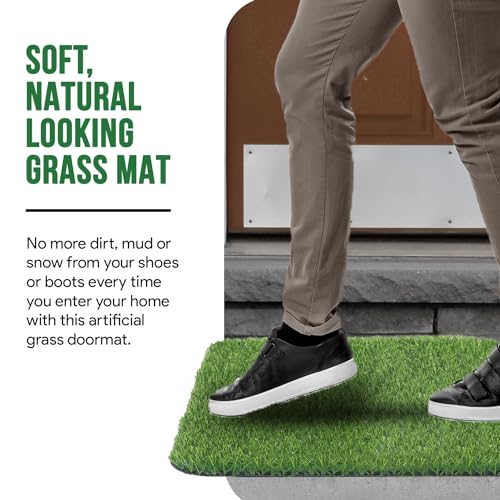 MAYSHINE Fake Grass for Dogs, Artificial Turf Grass Indoor Outdoor, Mat for Dogs Soft Blades, Cesped Artificial for Patios, Dog Astro Turf for Balcony, Quick Clean, Easy Rinse Patio Rug, 29.5"x17" - size: 29.5" x 17", style: Without Drainage Holes