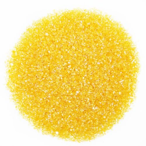 Crushed Glass Glitter, Broken Stones Shattered Glass Chips for Resin Art Crafts, Epoxy Resin Supplies, Geod Painting, DIY Art Projects, Jewelry Making, 2-4mm, 200g/7oz (Gold Yellow) - color: Gold Yellow