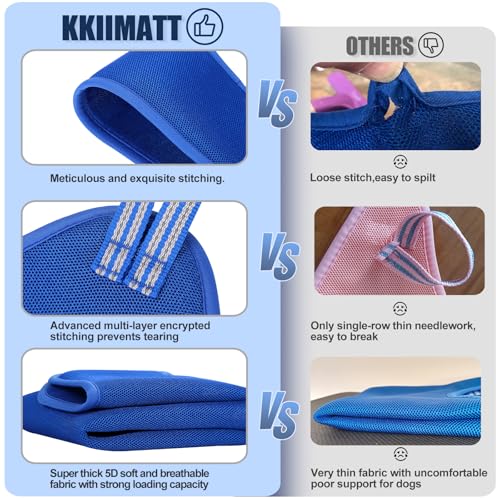 Kkiimatt 10 in 1 Pet Grooming Hammock Harness with Nail Clippers/Trimmer, Nail File, Dog Hammock/Grooming Sling for Nail Trimming/Clipping - color: Blue, size: M/Under 36 lb