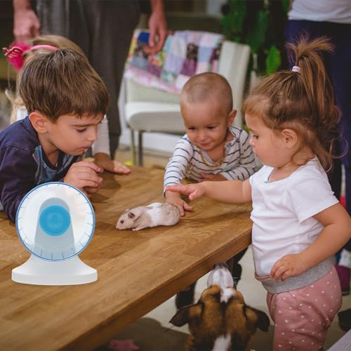 Balacoo Silent Hamster Running Wheel for Small Pets and Hedgehogs, Blue Plastic and Iron Exercise Wheel with Quiet Operation, Fun Companion for Pet Running and Play