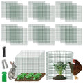 Plant Protectors from Animals - DIY Reusable Plant Cages for Outdoor Plants, Square Mesh Plant Covers Kits, 12"x12" Panels (6/18/30 Pcs) (30, Dark Green)