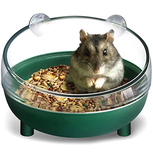 Hamster Bathtub,Small Animals Bathroom,Hamster Sand Bath Container,Hamsters Toilet for Dwarf Hamsters,Gerbils,mice,or Small Animals Food Bowl - color: Green