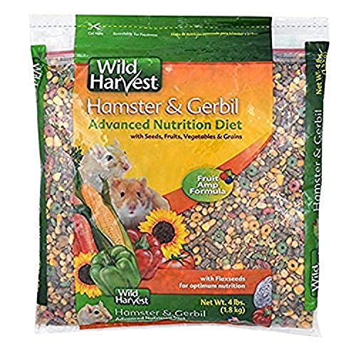 Wild Harvest Hamster And Gerbil Advanced Nutrition Diet, 4-Pound, Multicolor, One Size (E1950W), 4 pounds - size: 4 Pound (Pack of 1)