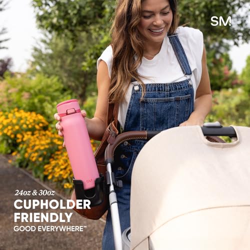 Simple Modern Water Bottle with Straw & Handle | 24oz | Beige | Mesa Loop Insulated Water Bottle for School, Sports, Travel | Leak Proof, Stainless Steel | Cashew - color: -Cashew, size: 24 Ounces