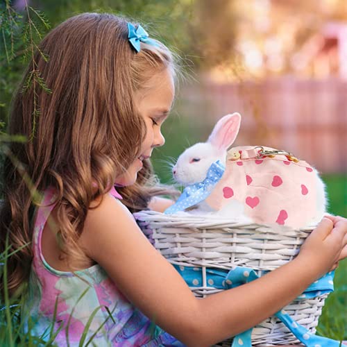 Guinea Pig Clothes,Soft Bunny Ferret Clothes with Pet Rabbit Harness and Leash Mini Hat Bag Cute Brooch for Kitten Small Animal Collars - color: Love, size: Medium