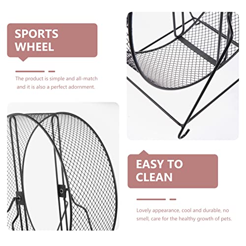 Hamster Cages Hamster Running Exercise Wheel- Silent Guinea Pig Exercise Wheel with Rack Small Animals Running Wheel Toys for Hamsters, Hedgehogs, Rats Hamster Cage - size: 21X15X23CM