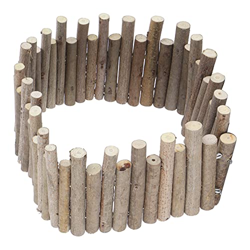 Ejoyous Hamster Wooden Bridge, Wood Ladder Hamster Fence Hideout Cage Bedding Climbing Toys for Syrian Hamsters Gerbil Small Animals (50CM Fence) - size: 50CM Fence