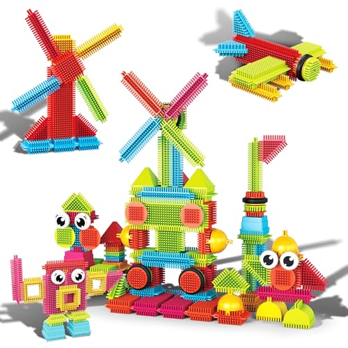 PicassoTiles Toys 112 Piece Hedgehog Blocks STEM Building Tiles Set Construction Learning Toy Stacking Interlock Block, Creativity Beyond Imagination, Inspirational, Recreational, Educational PTB112 - color: 112pc Hedgehog