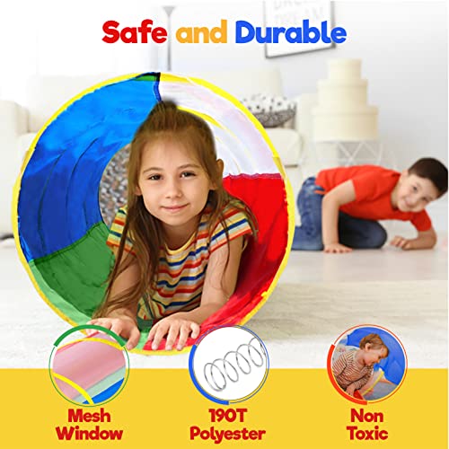 6ft Crawl Through Play Tunnel Toy, Pop up Tunnel for Kids Toddlers Dogs Babies Infants & Children Gift Indoor & Outdoor Action Toy Tunnel - size: 6 Foot