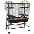 PawHut 32" Large Hamster Cage with Storage Shelf for Syrian Hamster, Tubes | Rat Cage, for Gerbils, Running Wheel, Food Dish, Water Bottle