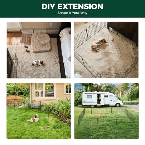 FXW MiniPaws Dog Playpen, Indoor, Yard & RV Camping, 32" H, 8 Panels | Portable, Expandable Layout, Tool-Free Setup, For Small & Medium Dogs - size: 32"H