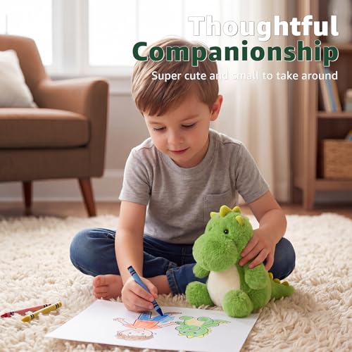 Ditucu Palm-Sized Dinosaur Stuffed Animals Cute Soft Mini Dino Plush Doll Small Plushies Toys Gifts for Kids Green 6 inch - style: Dinosaur A