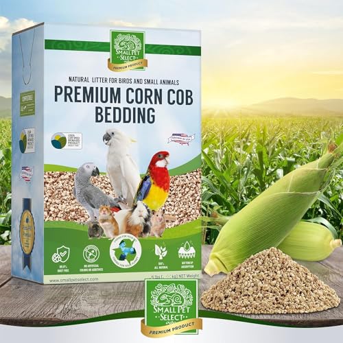 Small Pet Select Corn Cob Bedding & Litter, 100% Natural, 6 lb | Safe Absorbent Cage Litter, Low Dust, For Hamsters, Guinea Pigs, Birds, Gerbils, Reptiles & Small Pets - size: 6 lb