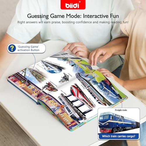 English Interactive Sound Book Words Talking Book Toy Gift Toddlers Kid 3-6 | Educational Learning Toy Rechargeable Audio Book Boy Girl Kids Birthday Xmas Gift 3+ Sensory Autism Toy 600+ Sounds 13 Topics - style: EN-Traffic and Robot