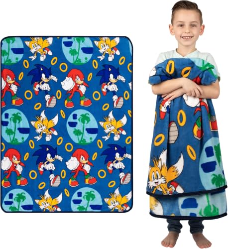 Franco Kids Bedding Super Soft Plush Throw Blanket,46 in x 60 in,Sonic The Hedgehog,Anime,(Pack of 6) - color: Sonic the Hedgehog, size: 46 in x 60 in (Pack of 6)