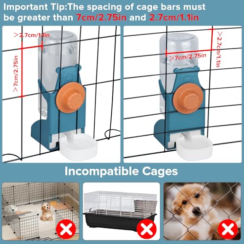 Kenond 17oz Bird Water Dispenser, Guinea Pig Water Bottle No Drip | Suitable for Birds, Guinea Pigs, Rabbits, and Other Small Animals