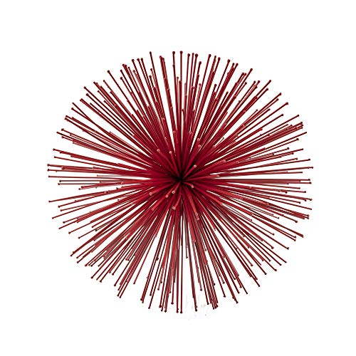 Modern Day Accents 5250 Erizo Spiked Large Red Sphere, 10" D - color: Red, size: Large